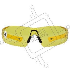Очки защитные открытые, поликарбонатные, желтая линза, 2х комп.дужки// Denzel