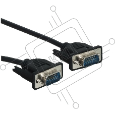 Кабель GoPower VGA (m)-VGA (m) 1,8м ПВХ черный Premium Zip-Lock c подвесом (1/100)