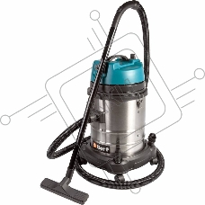 Строительный пылесос Bort BSS-1440-Pro (98297089) серый/голубой, 280/1400 Вт, уборка сухая/влажная, пылесборник мешок/контейнер, 40 л
