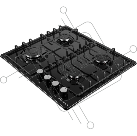Газовая варочная панель MAUNFELD EGHE.64.3STS-EB/G
