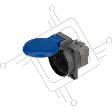 Розетка влагозащищенная с крышкой, с/з, скрытая установка,16 А, IP54 каучук Rexant Розетка влагозащищенная с крышкой, с/з, скрытая установка,16 А, IP54 каучук Rexant