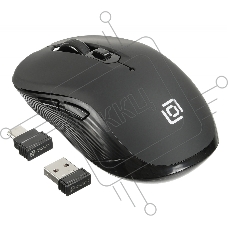 Мышь беспроводная Oklick 610MWC черный, 1600 dpi, радиоканал, USB/USB-C, кнопки - 6