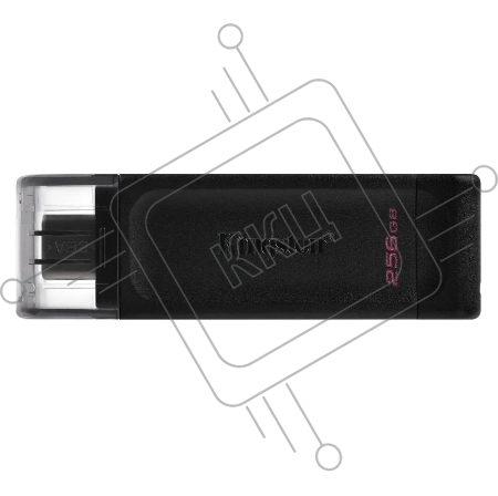 Флеш Диск Kingston 256Gb DataTraveler 70 DT70/256GB USB3.2 черный