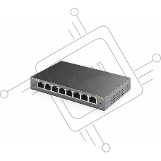 Коммутатор TP-Link SMB TL-SG108E 8-port Desktop Gigabit Switch, 8 10/100/1000M RJ45 ports