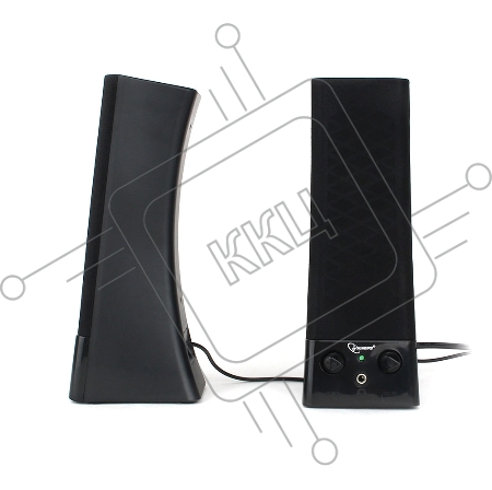 Акустич. система 2.0 Gembird SPK-500, черный, 6 Вт, рег. громкости, разъём для наушников, питание от сети
