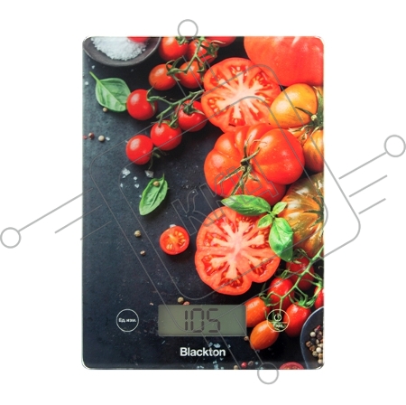 Весы кухонные Blackton Bt KS1004 Электронные, Максимальный вес 10 кг, Точность измерения 1 г, Прорезиненные ножки, Цифровой дисплей, Батарейки 2 X AAA.