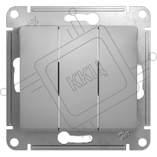 Механизм выключателя 3-кл. СП GLOSSA 10А IP20 10AX алюм. SchE GSL000331