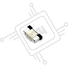 Разъем FPC  Half Coverage Top Contact 0.5K-BS-8PWB 8 pin высота 2мм шаг 0,5мм