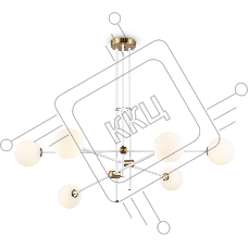 Светитльник Ambrella Light TR2521/6 WH/BS белый/латунь G9/6 max 10W D970*750