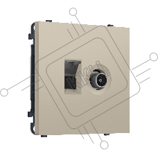 Комплект механизма розетки компьютерной + TV оконечной SIGMA Кашемир RJ-45 (8P8C) CAT6/50-870MHz 1dB с/ш QUANT PRO (SP3525, PR195)