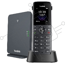 Телефон DECT-трубка Yealink W73P DECT (база W70B+трубка W73H) до 10 SIP-аккаунтов, до 10 трубок на базу, до 20 одноврем. Вызовов