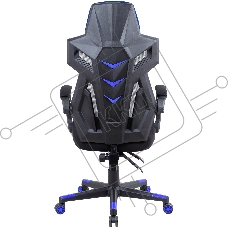 Кресло игровое Оклик 111G черный/синий сиденье черный сетка/ткань с подголов. крестов. пластик черный