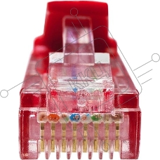 Патч-корд Suprlan 10-0152 UTP RJ-45 вил.-вилка RJ-45 кат.5E 1м красный LSZH 24AWG