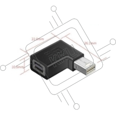 Удлинитель Mini Displayport угловой папа-мама