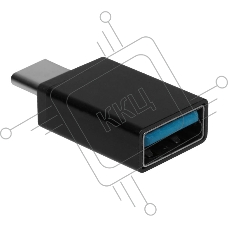 Переходник GoPower Type-C (m)-USB (f) 2.0 черный Premium Zip-Lock c подвесом (1/500)