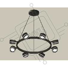 Светильник Ambrella light XB9198201/8 SBK/FR черный песок/белый матовый GX53 (C9198, N8434)