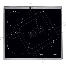Встраиваемая электрическая панель Electrolux EHF16240XK, 60 см, 4 конфорки, черный цвет, рама из нержавеющей стали
