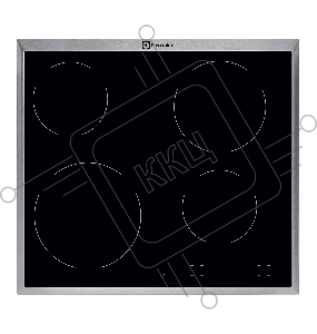 Встраиваемая электрическая панель ELECTROLUX, 60 см, 4 конфорки, черный цвет, рама из нержавеющей стали