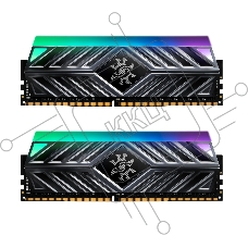 Оперативная память XPG Spectrix D41 RGB, DDR4, 32GB (2x16GB), 3600MHz, CL18, UDIMM, с радиатором, RGB, серый
