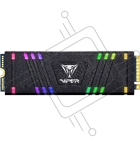 Накопитель SSD Patriot Viper VPR400 512GB, M.2 2280, VPR400-512GM28H, PCIe 4x4, NVMe, TLC, RGB, 4600/3600, heatshield, RET