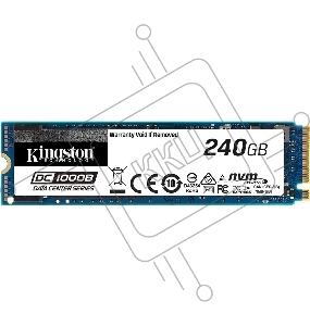 Накопитель SSD Kingston Enterprise SSD   240G DC1000B M.2 2280 Enterprise NVMe Gen3 x4 (R3400/W600MB/s) (Data Center)