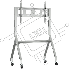 Мобильная стойка напольная Kromax OMEGA-12 silver, 1 шт/уп, Мобильная стойка напольная для TV 32