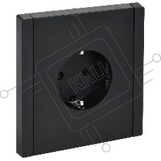 Розетка СП FORTE&PIANO FP115 16А с заземл. защ. шторки винт. крепл. черный IEK FP-R14-16-K02