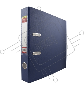 Регистратор картонный с PVC покрытием 355020-02 50мм, без окантовки, карман на корешке, цв. синий, н