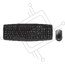 Комплект клавиатура + мышь Gembird KBS-8000 черный USB беспров. 2.4ГГц/10м, 1600DPI, мини-приемник