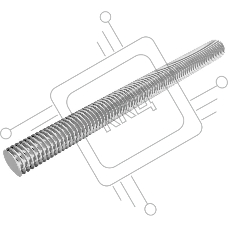 Шпилька резьбовая М8 L1000 SM8х1000 КМ LO0694