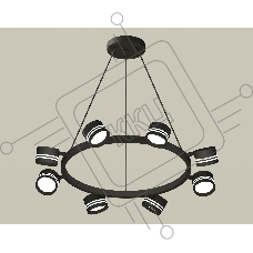 Светильник Ambrella light XB9198202/8 SBK/FR черный песок/белый матовый GX53 (C9198, N8478)