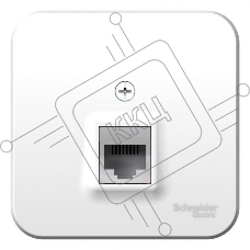 Розетка компьютерная ОП BLANCA RJ45 кат.5e изол. пласт. бел. SchE BLNIA045001
