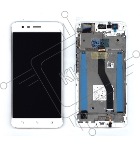Дисплей для Asus ZenFone 3 Zoom ZE553KL белый с рамкой