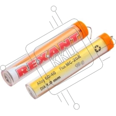 REXANT (09-3101) Припой с канифолью   10 гр.d=1.0 мм (Sn60 Pb40 Flux 2.2%)  