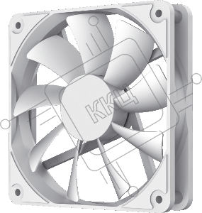 Кулер для корпуса ПК Gamemax GMX-WFBK-Full White, 12CM white fan, white blade, 3pin+4Pin connector