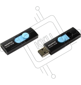 Флеш накопитель 64GB ADATA UV220, USB 2.0, черный/голубой
