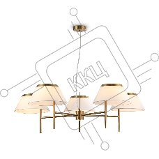 Люстра Ambrella light LH72473/5 BS/WH латунь/белый Е14/5 max 40W D1000*290-1080