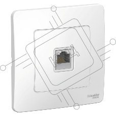 Розетка компьютерная СП BLANCA RJ45 кат.5e бел. SchE BLNIS045001