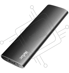 Внешний SSD накопитель Netac 1.0Tb Z SLIM <NT01ZSLIM-001T-32BK> (USB3.2, up to 520/480MBs, 100х29.5х9mm, Black)