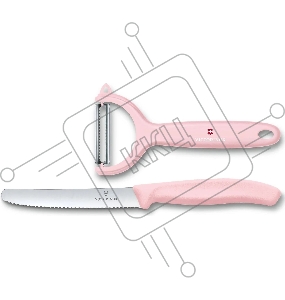 Набор ножей кухон. Victorinox Swiss Classic (6.7116.23L52) компл.:2шт овощеч. розовый карт.коробка