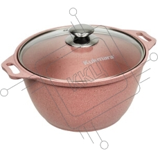 Кастрюля Kukmara к41tsr а/пр литая 4,0 л стекл/кр Trendy style rose