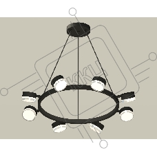 Светильник Ambrella light XB9198203/8 SBK/FR/CL черный песок/белый матовый/прозрачный GX53 (C9198, N8399)