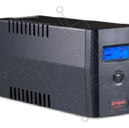 Источник бесперебойного питания ExeGate EP212515RUS Power Smart ULB-600 LCD <600VA, Black, 2 евророзетки, USB>