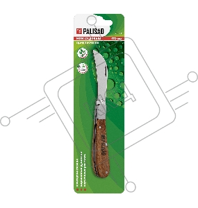 Нож PALISAD 79001  садовый 170мм складной изогнутое лезвие дерев.ручка