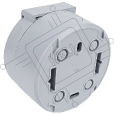 Ovivo Розетка с/з с крышкой, IP54, ОУ, ИксВан (xONE), серый, 406-240000-249