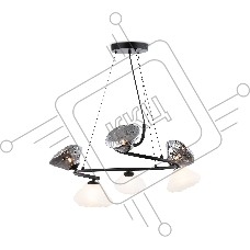 Светильник Ambrella light LH15003/6 BK/FR/SM черный/белый матовый/дымчатый G9*6 max 40W D630*1150
