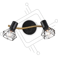 Светильник Ambrella light TR8656/2 BK/GD черный/золото E14/2 max 60W 330*100*185