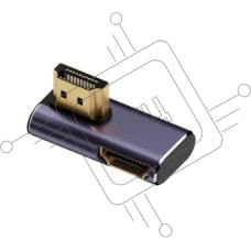Переходник HDMI угловой  папа-мама вправо-вниз