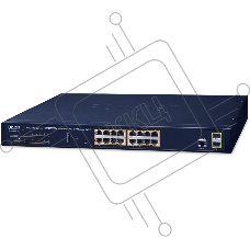 Коммутатор управляемый GS-4210-16P2S IPv6/IPv4, 16-Port Managed 802.3at POE+ Gigabit Ethernet Switch + 2-Port 100/1000X SFP (220W)