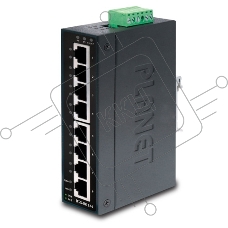 Коммутатор PLANET IP30 Slim type 8-Port Industrial Manageable Gigabit Ethernet Switch (-40 to 75 degree C)
